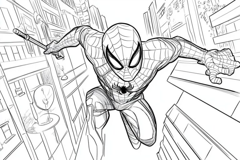 Miles Morales Coloring Pages : Color Your Own Spider-Verse Adventures