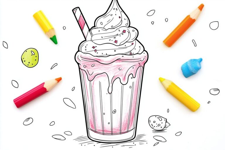 Milkshake Coloring Pages : Fun & Educational Coloring Fun for Kids