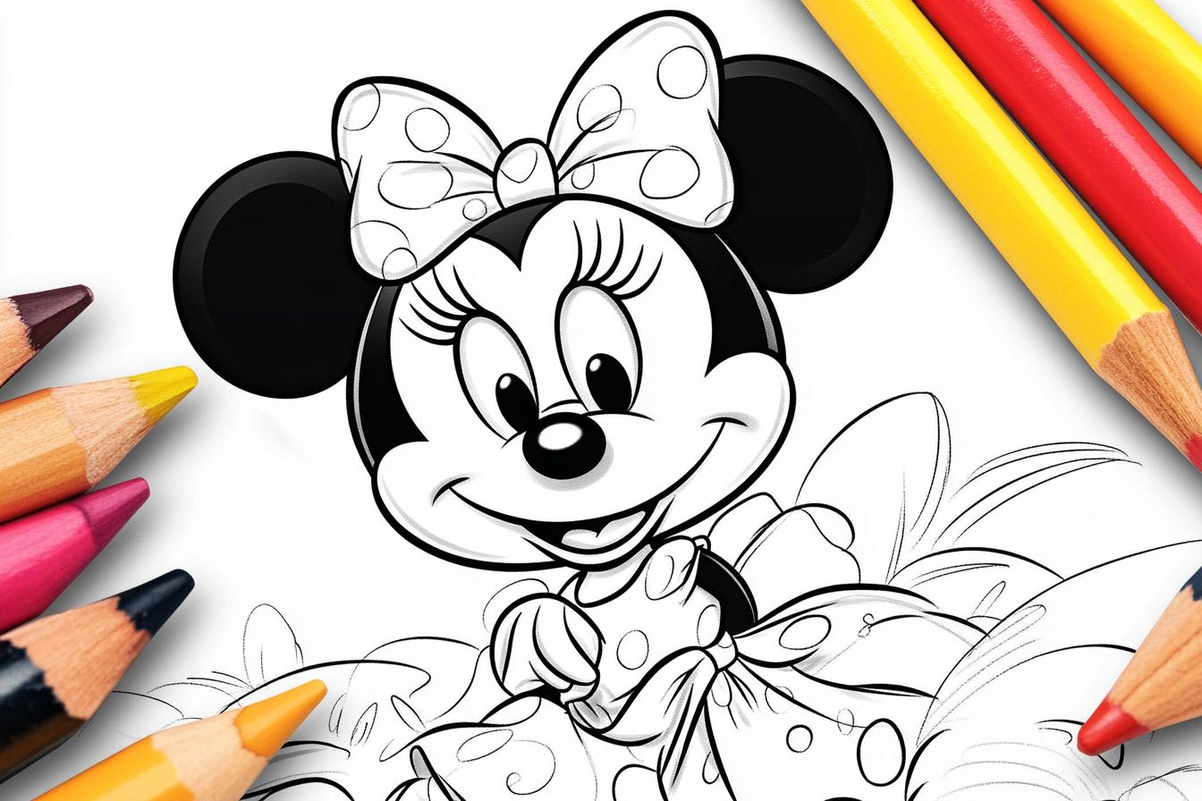 Minnie Mouse Coloring Pages Free Printable PDF Minnie Mouse Coloring Pages