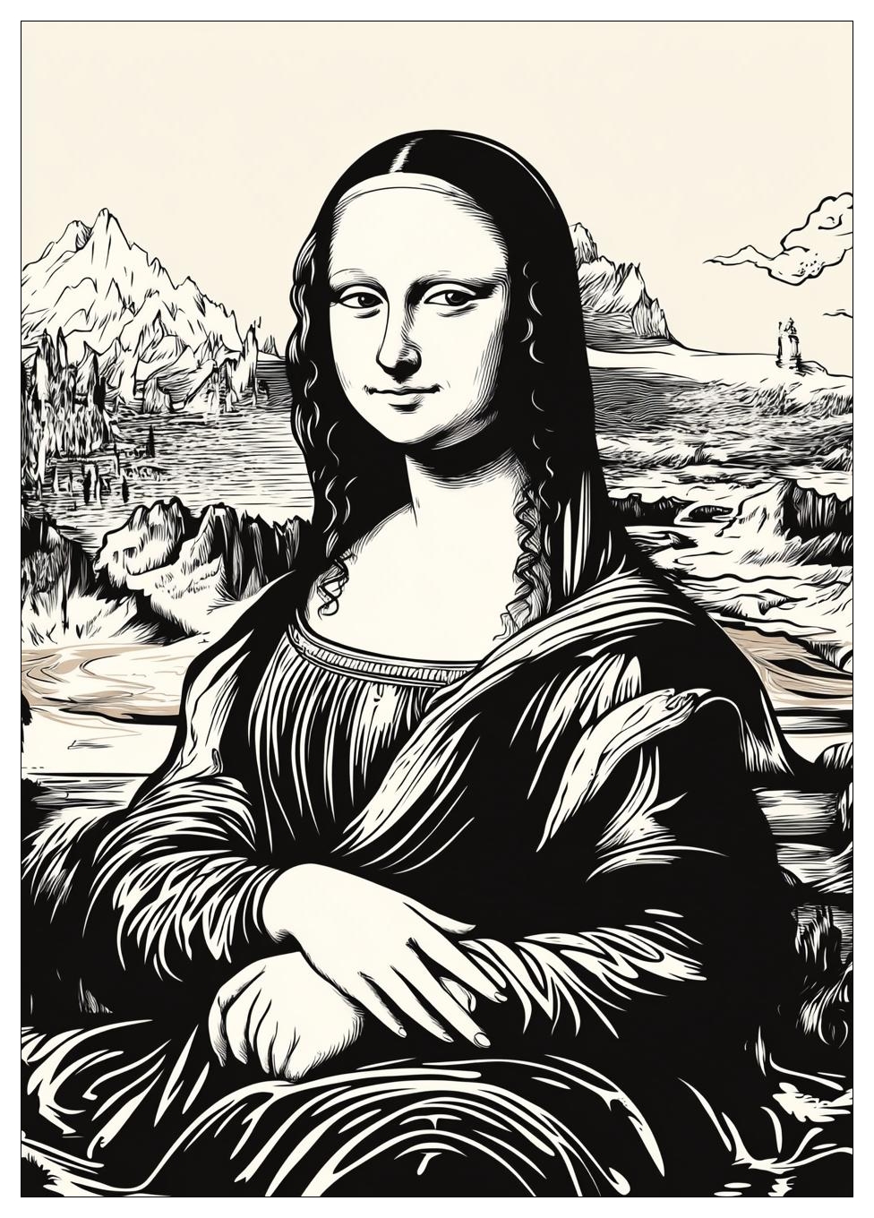 mona_lisa_coloring_pages_3