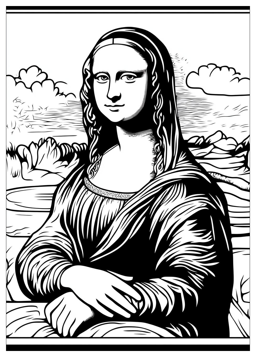 mona_lisa_coloring_pages_7