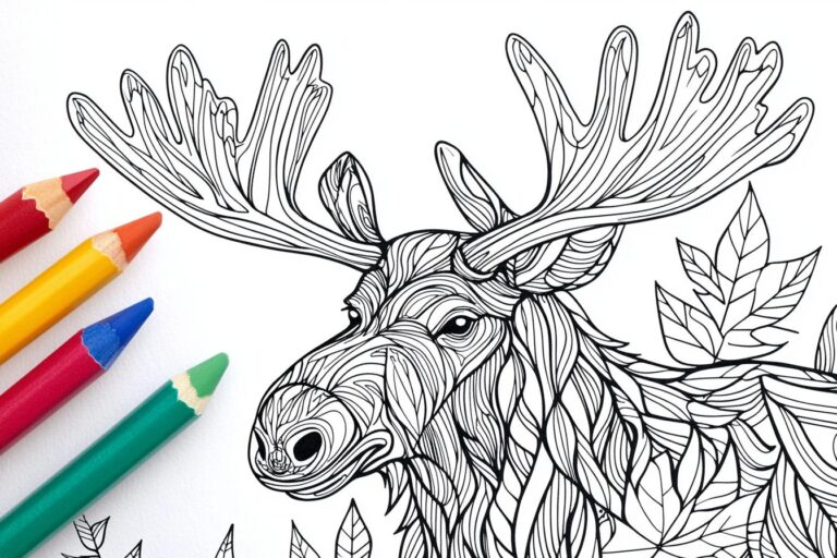 Moose Coloring Pages : Fun and Educational Activities for Kids