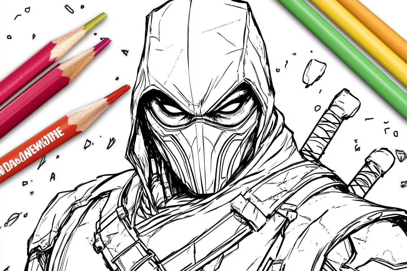 Mortal Combat Coloring Pages Free Printable PDF Mortal Combat Coloring Pages