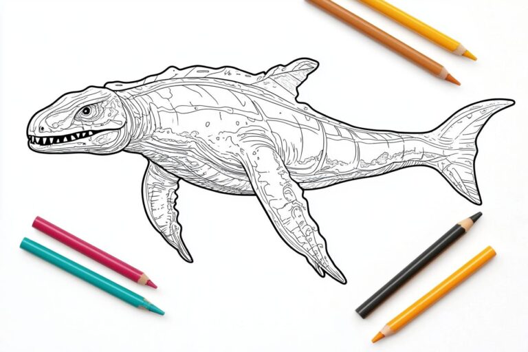 Mosasaurus Coloring Pages : Unleash Your Inner Paleontologist