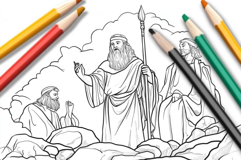 Moses Coloring Pages : Bible Stories for Kids