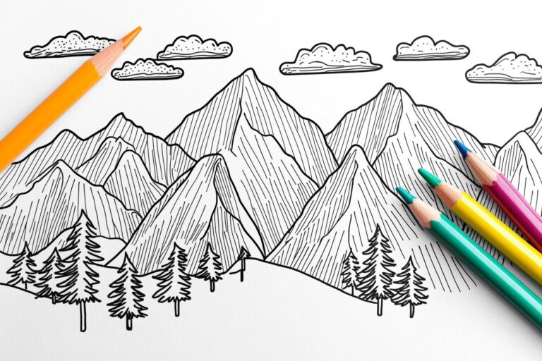 Mountain Coloring Pages : Explore Nature’s Beauty with Color