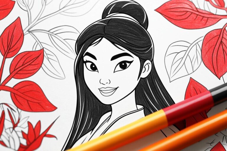 Mulan Coloring Pages : Color Your Own Disney Adventure