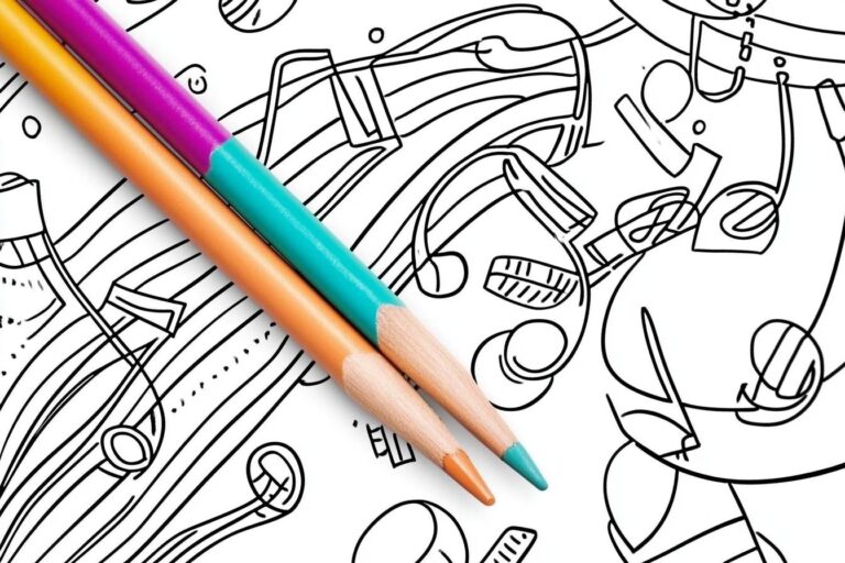 Music Notes Coloring Pages : Color Your Way to Music Theory