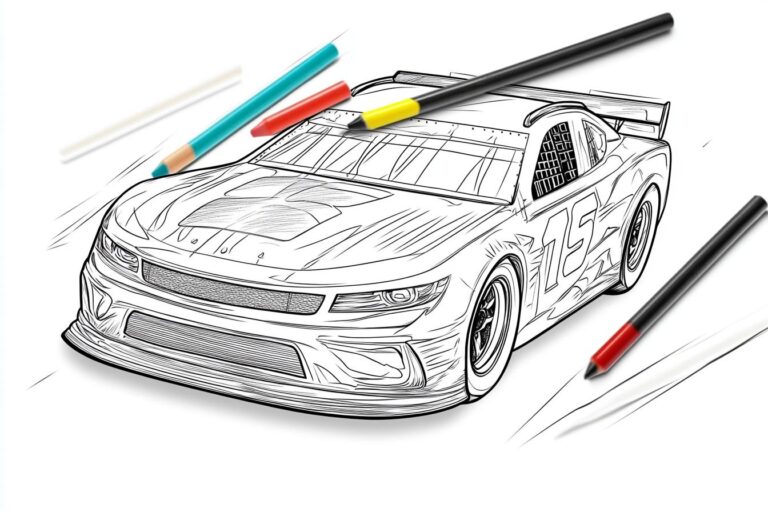 Nascar Coloring Pages : Free Printable Race Car Designs
