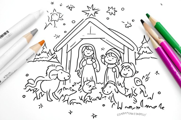 Nativity Coloring Pages : Coloring Fun for Christmas Story Learning