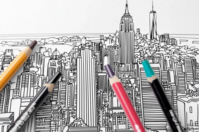New York Coloring Pages : Color Your Way Through the City That Never Sleeps