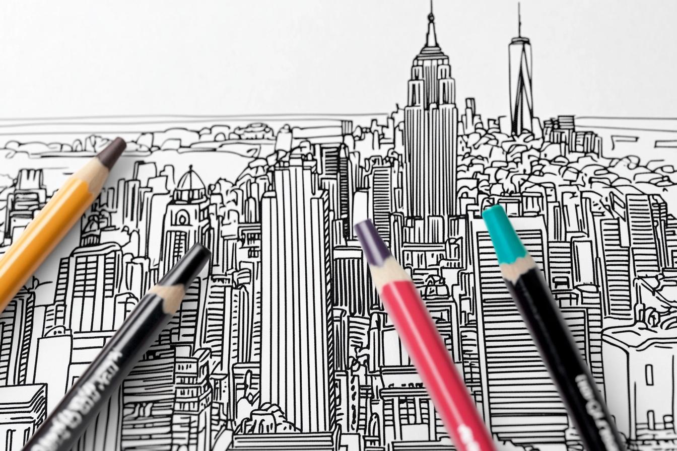 New York Coloring Pages Free Printable PDF New York Coloring Pages