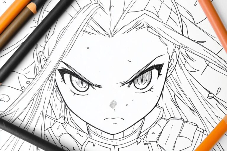 Nezuko Coloring Pages : Color Your Way into Demon Slayer Fun