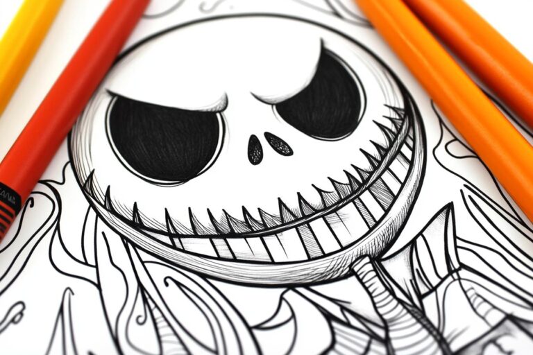 Nightmare Before Christmas Coloring Pages : Unleash Your Creativity with Printable Fun