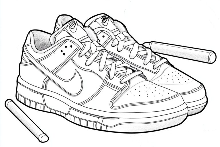 Nike Coloring Pages : Unleash Your Creativity with Nike Designs