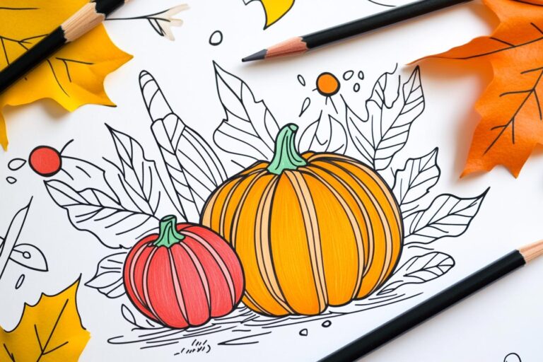 November Coloring Pages : Color Your Way Through Fall