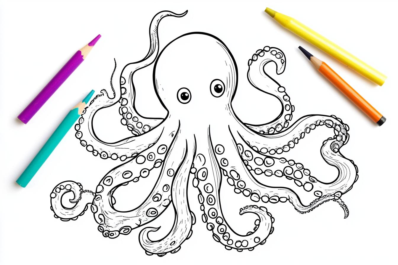 Octopus Coloring Pages Free Printable PDF Octopus Coloring Pages
