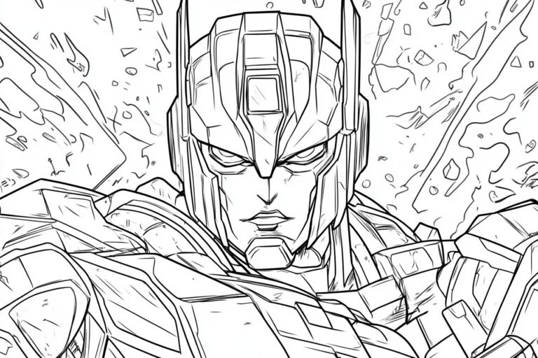 Optimus Prime Coloring Pages : Color Your Own Autobot Leader