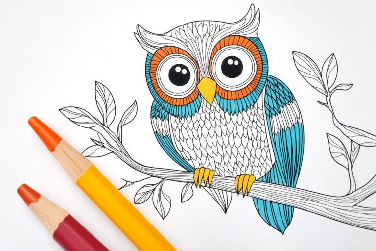 Owl Coloring Pages : Fun Designs, Educational Facts, and Relaxation