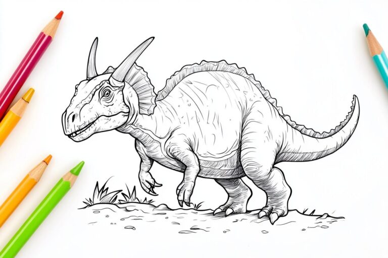 Parasaurolophus Coloring Pages : Dinosaur Coloring Fun for Kids
