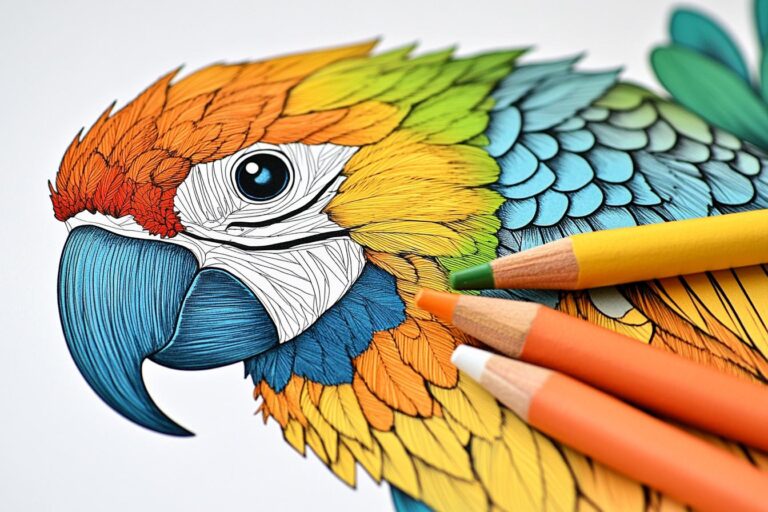 Parrot Coloring Pages : Fun, Relaxation, and Learning