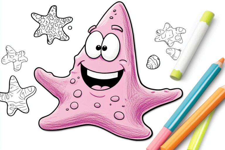 Patrick Star Coloring Pages : Coloring Fun for SpongeBob Fans