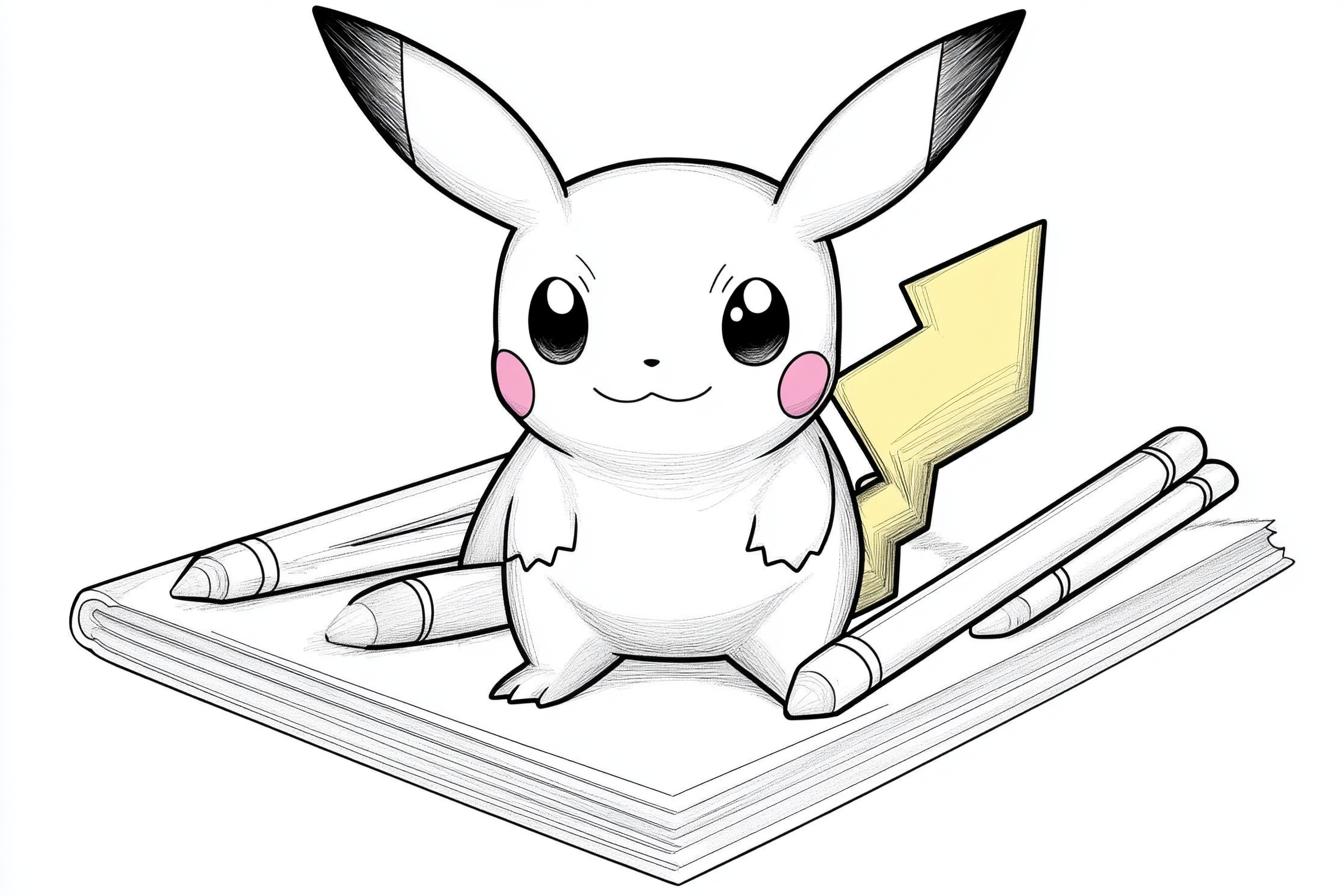 Pichu Coloring Pages Free Printable PDF Pichu Coloring Pages