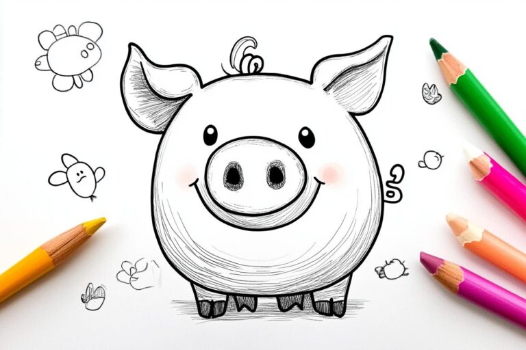 Pig Coloring Pages : Fun, Educational, and Relaxing