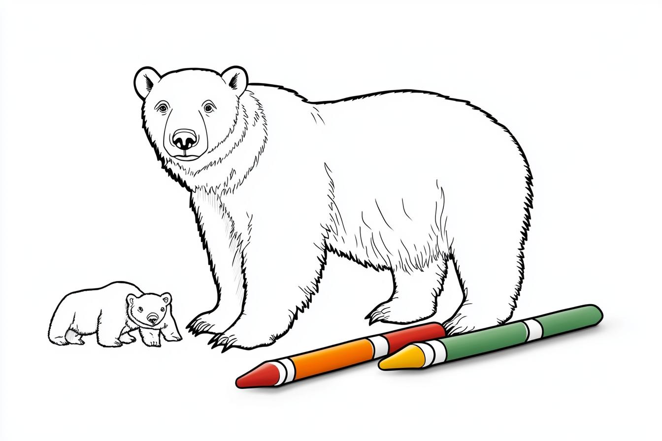 Polar Bear Coloring Pages Free Printable PDF Polar Bear Coloring Pages