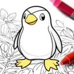 Psyduck Coloring Pages : Free Printable Psyduck Outlines for Creative Fun