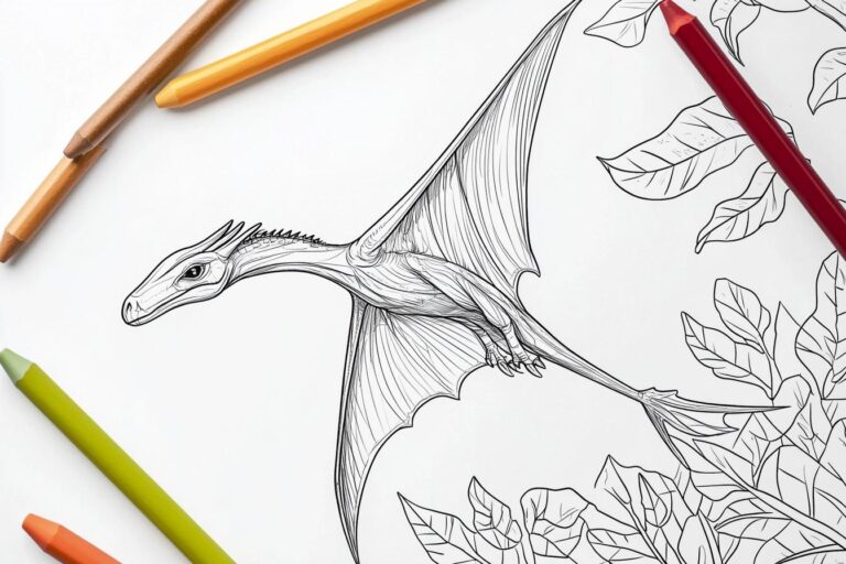 Pterodactyl Coloring Pages : Soar with Prehistoric Fun