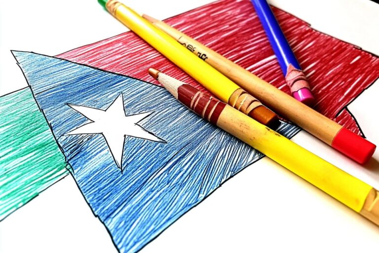 Puerto Rico Flag Coloring Pages : Color the Pride of Puerto Rico