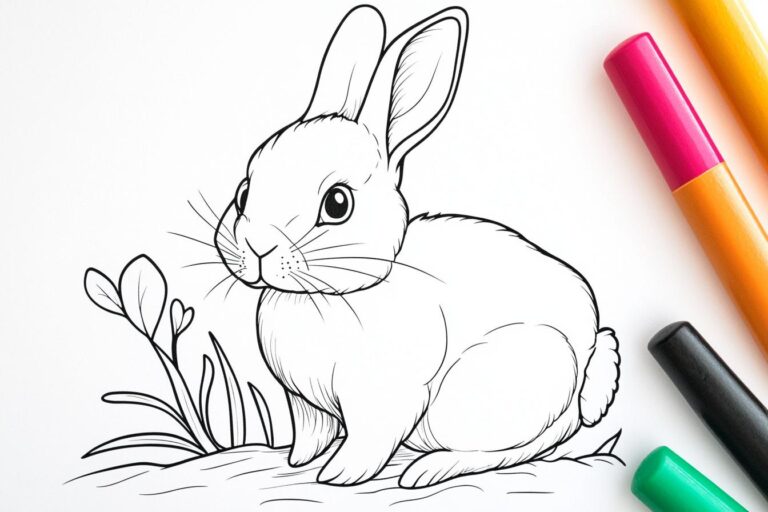 Rabbit Coloring Pages : Fun and Relaxing Printable Sheets for Kids and Adults