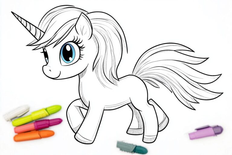 Rainbow Dash Coloring Pages : Color the Pony of Speed and Loyalty