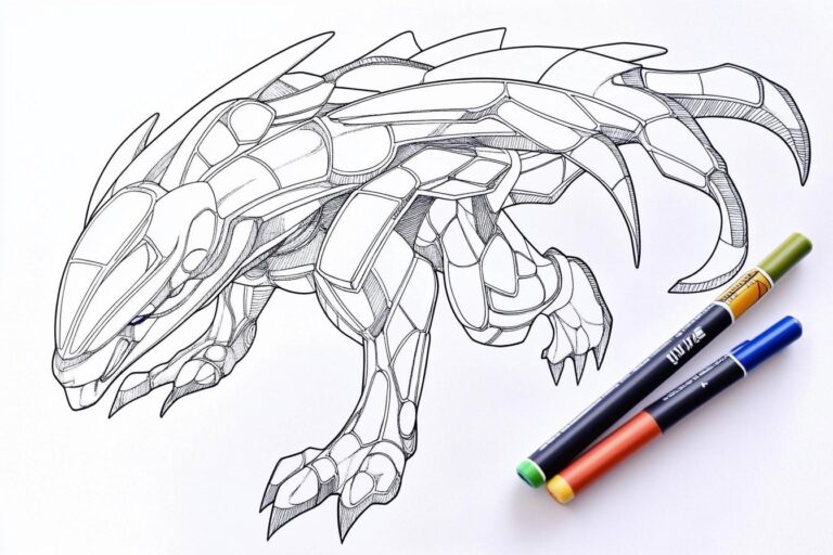 Rayquaza Coloring Pages : Unleash Your Creativity with Pokemon Art