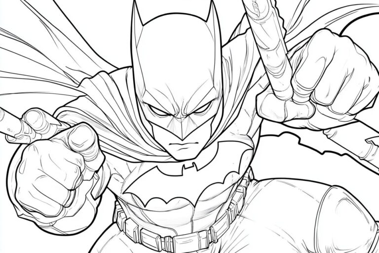 Robin And Batman Coloring Pages : Color the Dynamic Duo