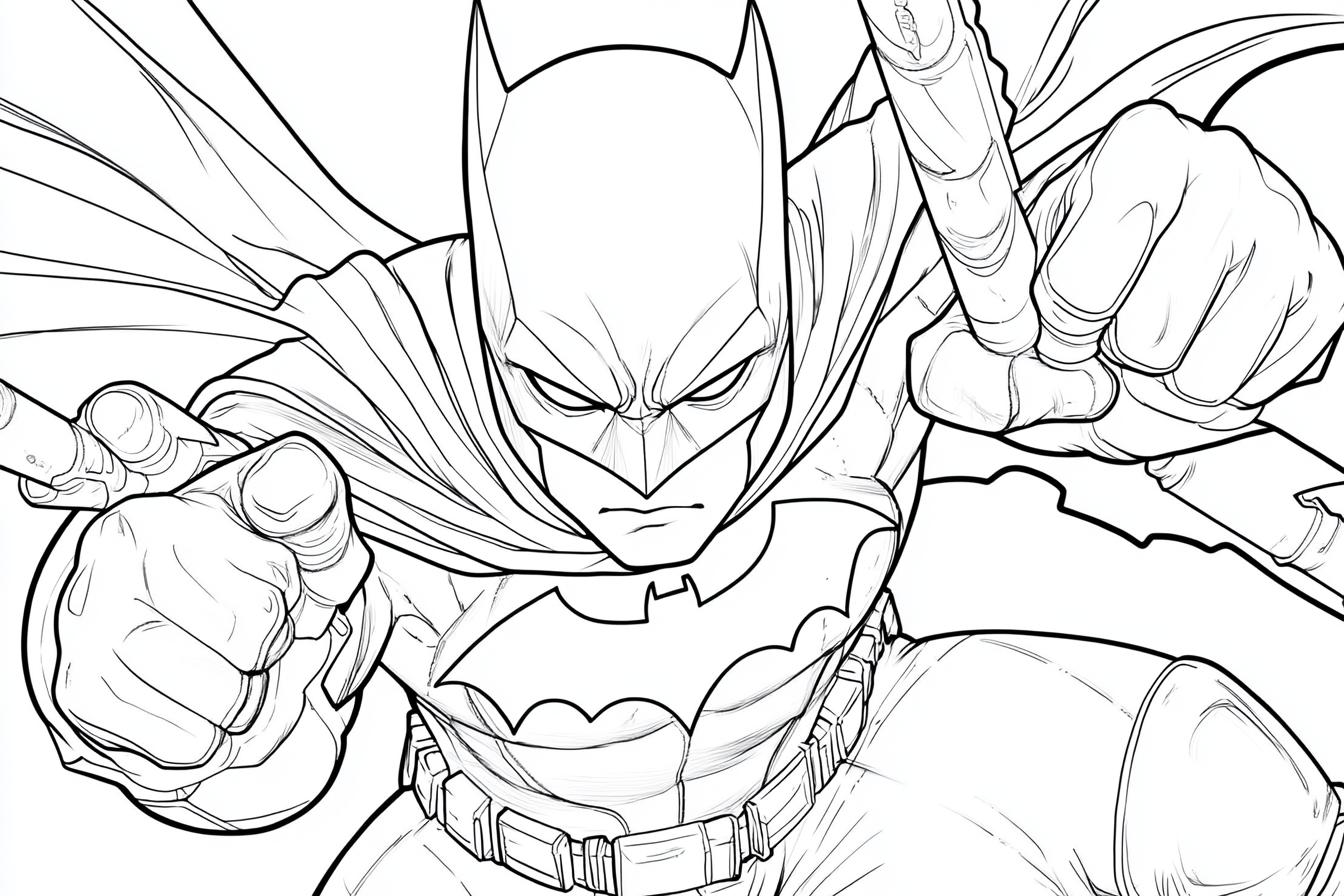 Robin And Batman Coloring Pages Free Printable PDF Robin And Batman Coloring Pages