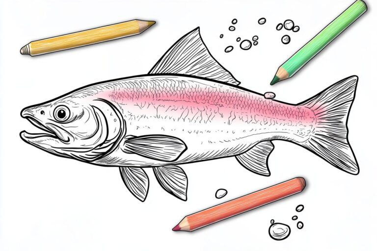 Salmon Coloring Pages : Color Your Way to Fun and Learning