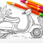 Scooter Coloring Pages : Fun and Creative Templates for Kids