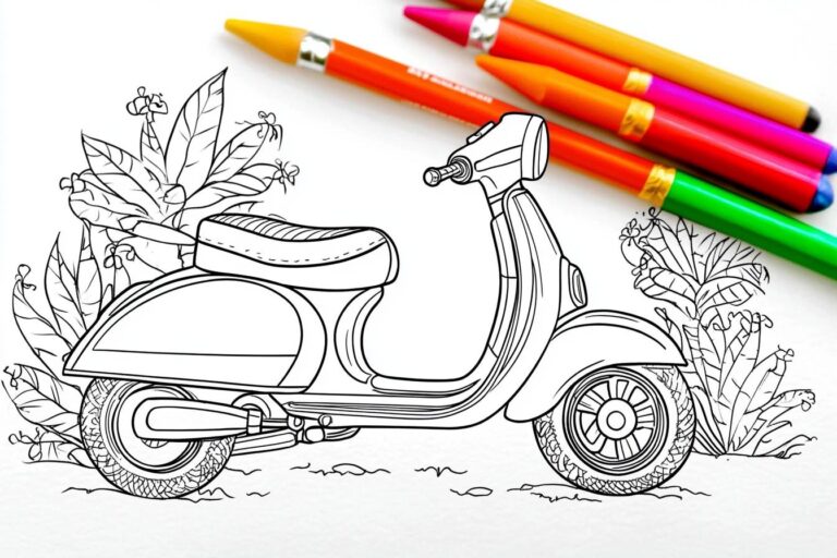 Scooter Coloring Pages : Fun and Creative Templates for Kids
