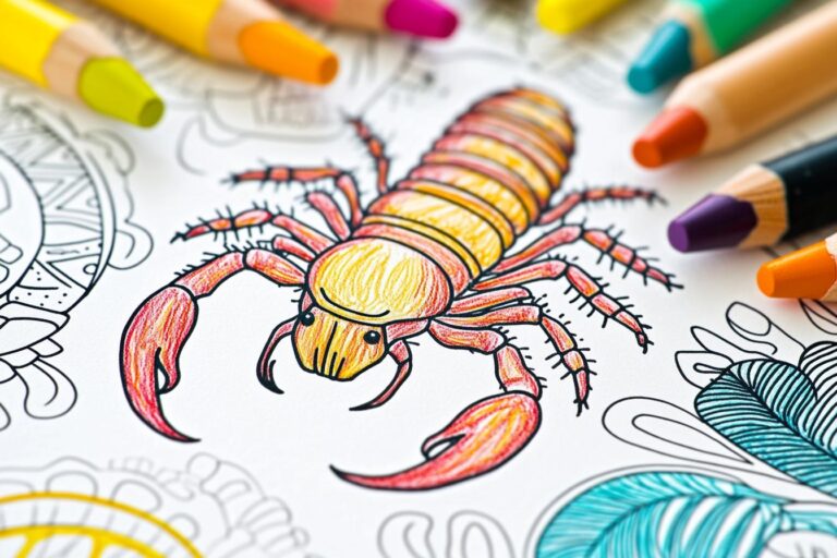 Scorpion Coloring Pages : Color Your Way to Scorpion Knowledge