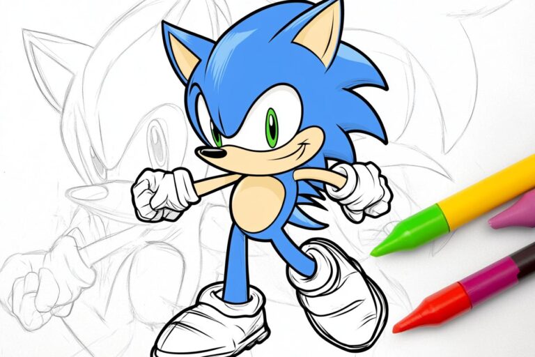 Shadow Sonic Coloring Pages : Unleash Your Inner Artist
