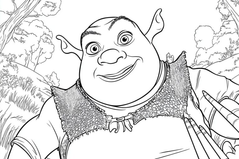Shrek Coloring Pages : Color Your Way into Shrek’s World