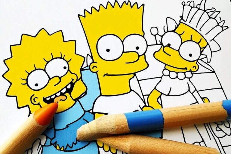 Simpsons Coloring Pages : Color Your Favorite Springfield Characters