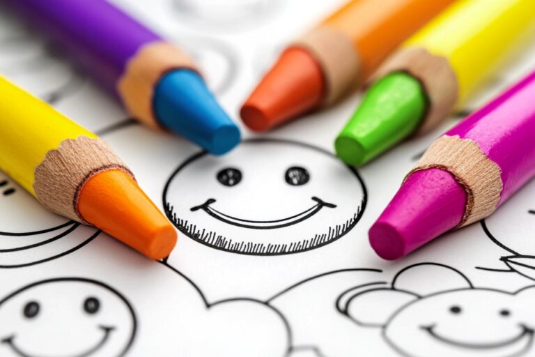 Smiley Face Coloring Pages : Color Your Way to Happiness