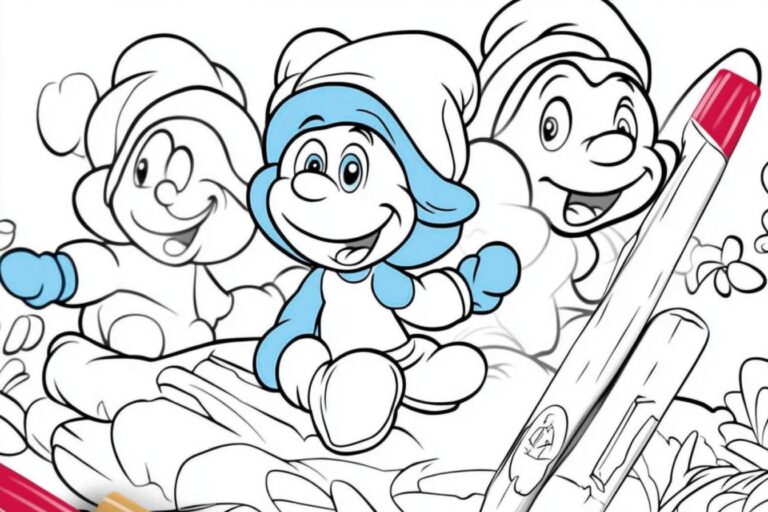Smurf Coloring Pages : Free Printable Smurf Illustrations for Kids