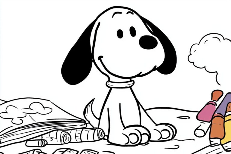 Snoopy Coloring Pages : Free Printable Designs for Kids and Adults