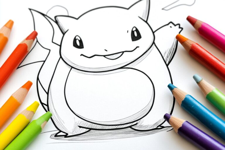 Snorlax Coloring Pages : Snorlax Coloring Fun for Pokemon Fans
