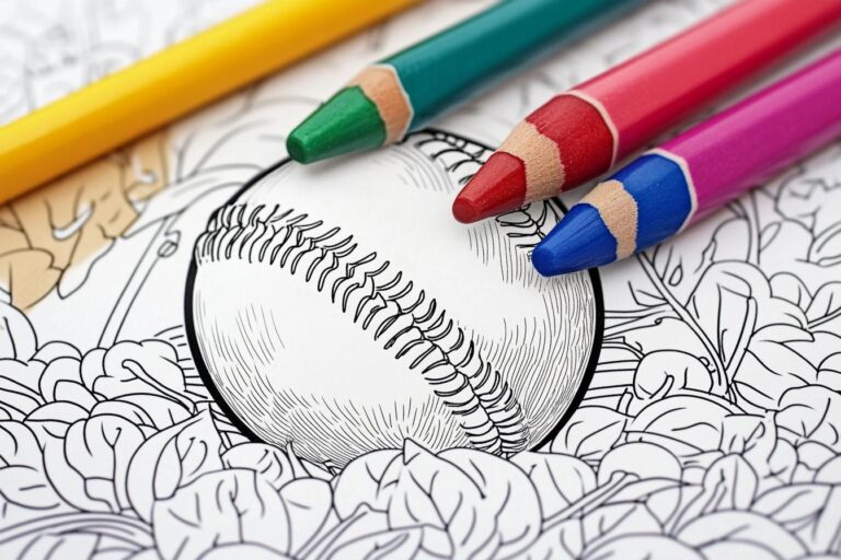 Softball Coloring Pages : Fun Designs for All Ages