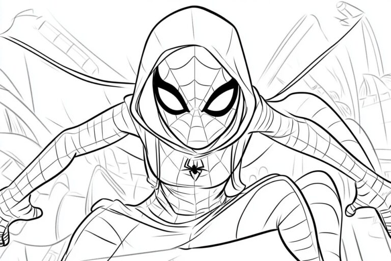 Spider Gwen Coloring Pages : Unleash Your Creativity with Spider Gwen Printables